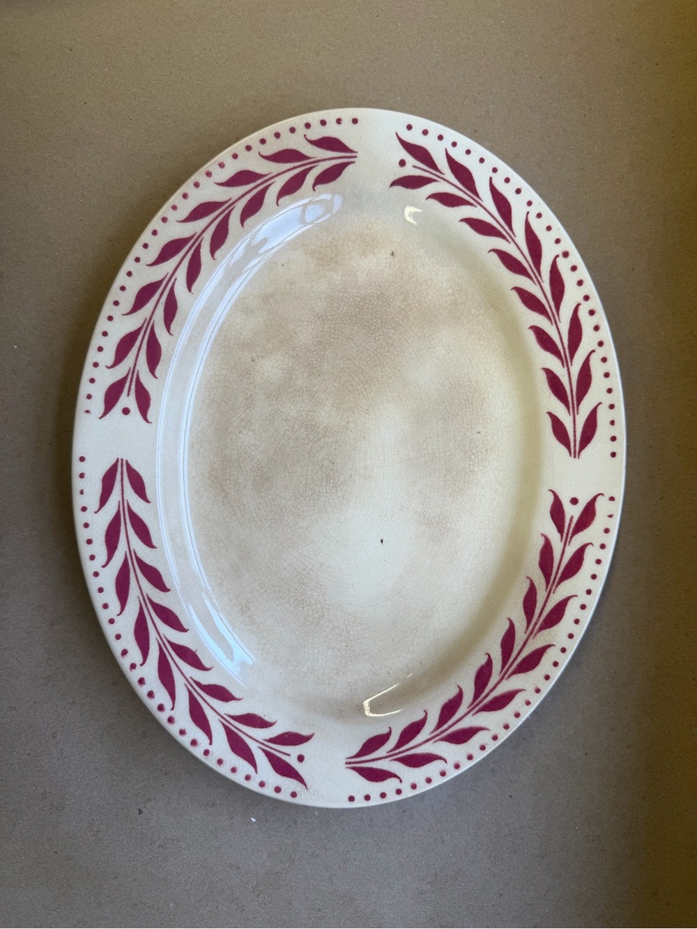 Vintage Homer Laughlin Oval Ceramic Serving Platter